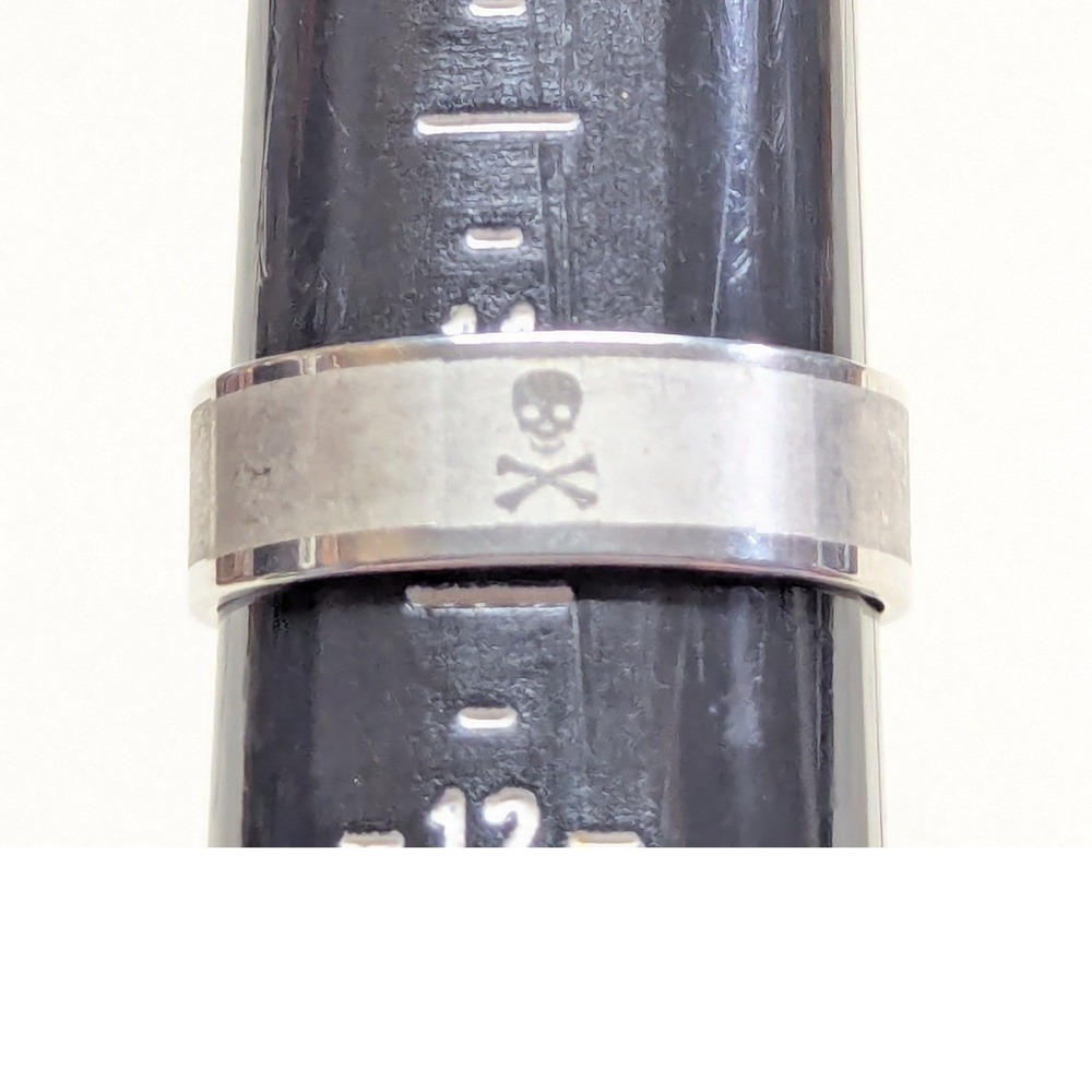 New Skull Crossbones Jolly Roger Band Ring Plus Big Size 11 SilverTone Thumb‎